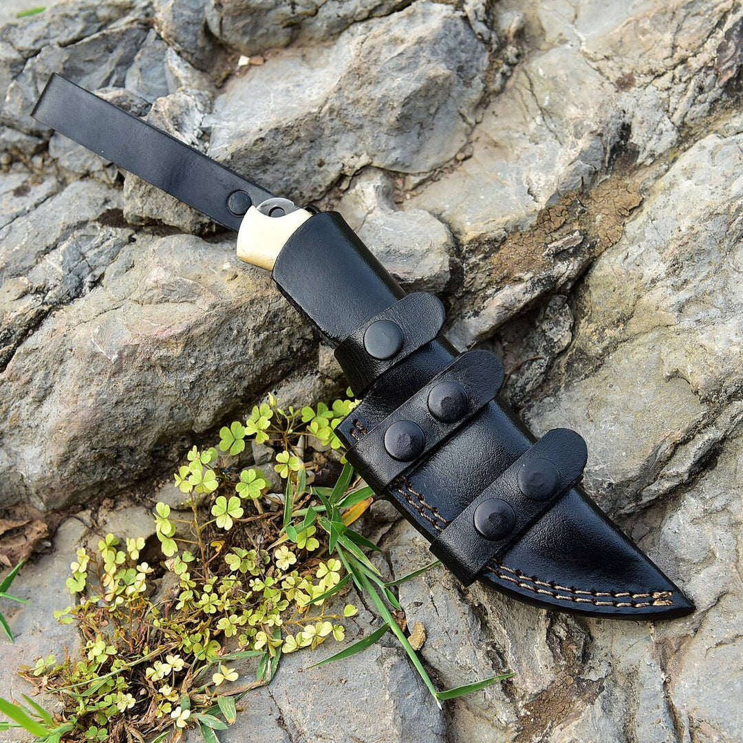 Hand-Forged Steel Skinner Knife 7" | Damascus EDC Knife
