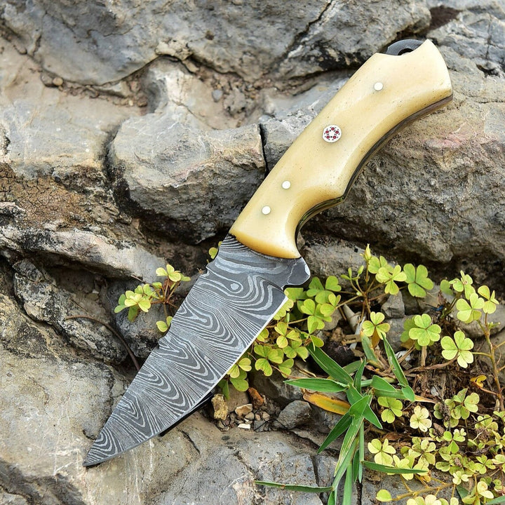 Hand-Forged Steel Skinner Knife 7" | Damascus EDC Knife