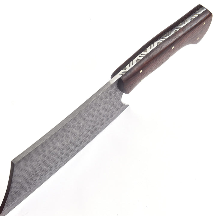 Hand-Forged Damascus Cleaver – Butcher Chef Knife with Rosewood Handle
