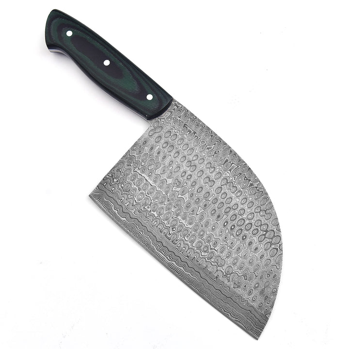 8.5” Handmade Damascus Steel Cleaver Knife with Pakka Wood Handle