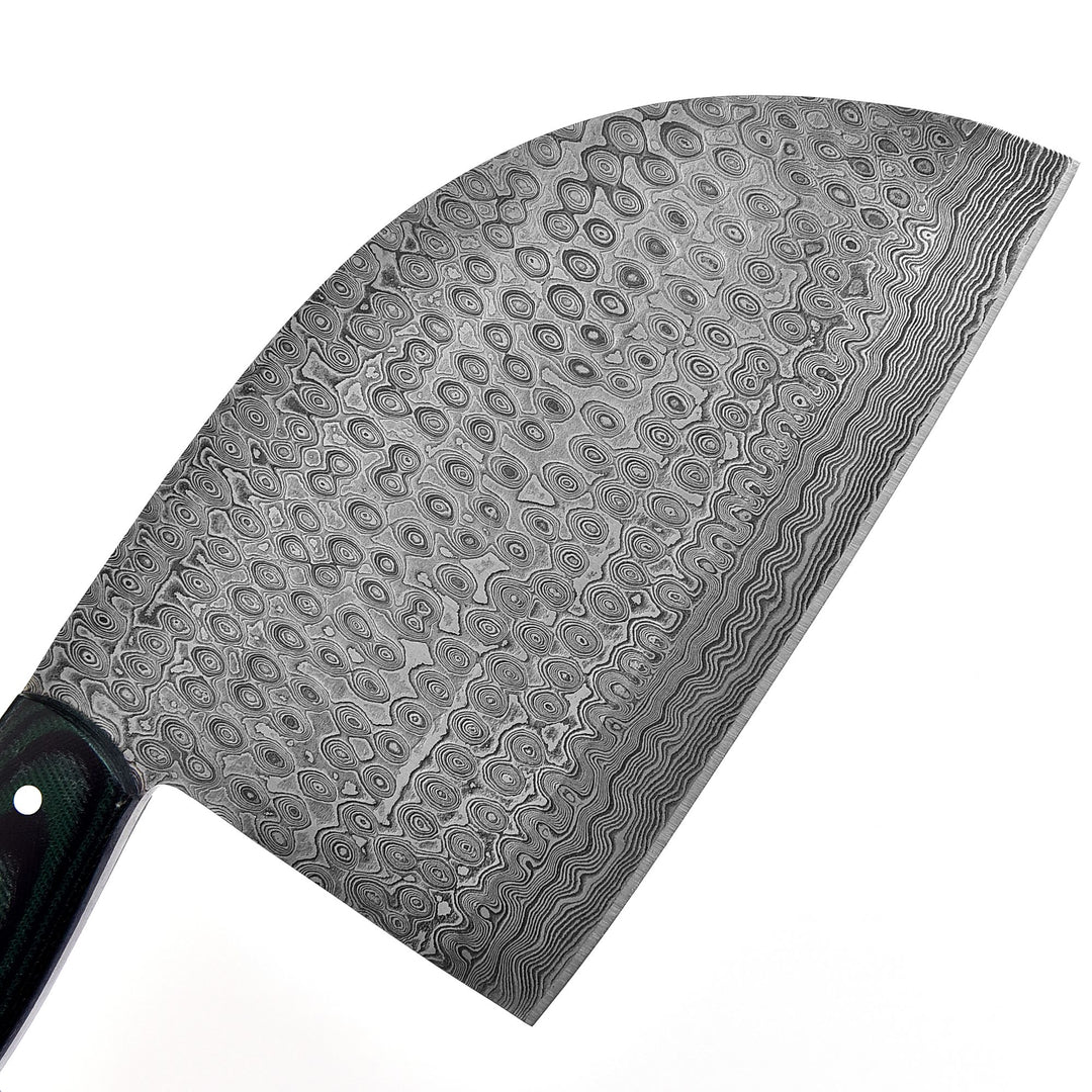 8.5” Handmade Damascus Steel Cleaver Knife with Pakka Wood Handle