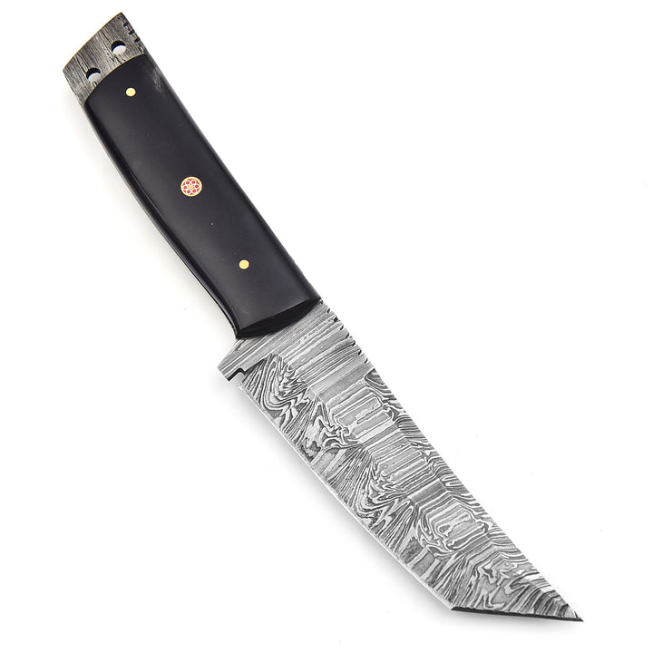 Outdoor Hunting Steel Knife 9.5" | Bull Horn Handle