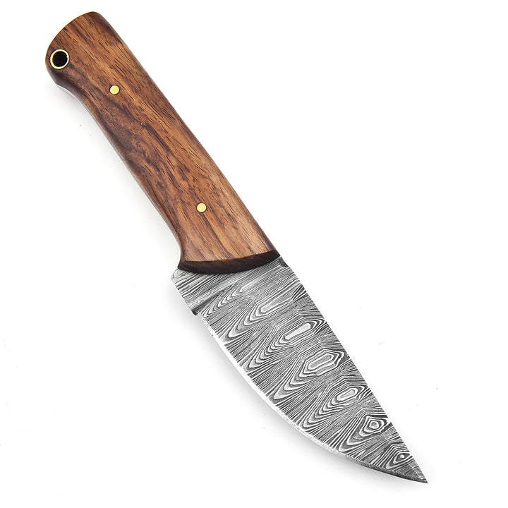 Hand-Forged  Damascus Hunting Knife 7" | Rose Wood Handle