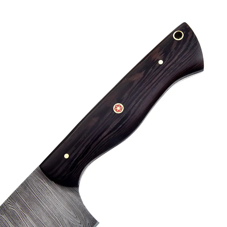 Damascus Steel Chef Knife Handmade With Wenge Wood Handle